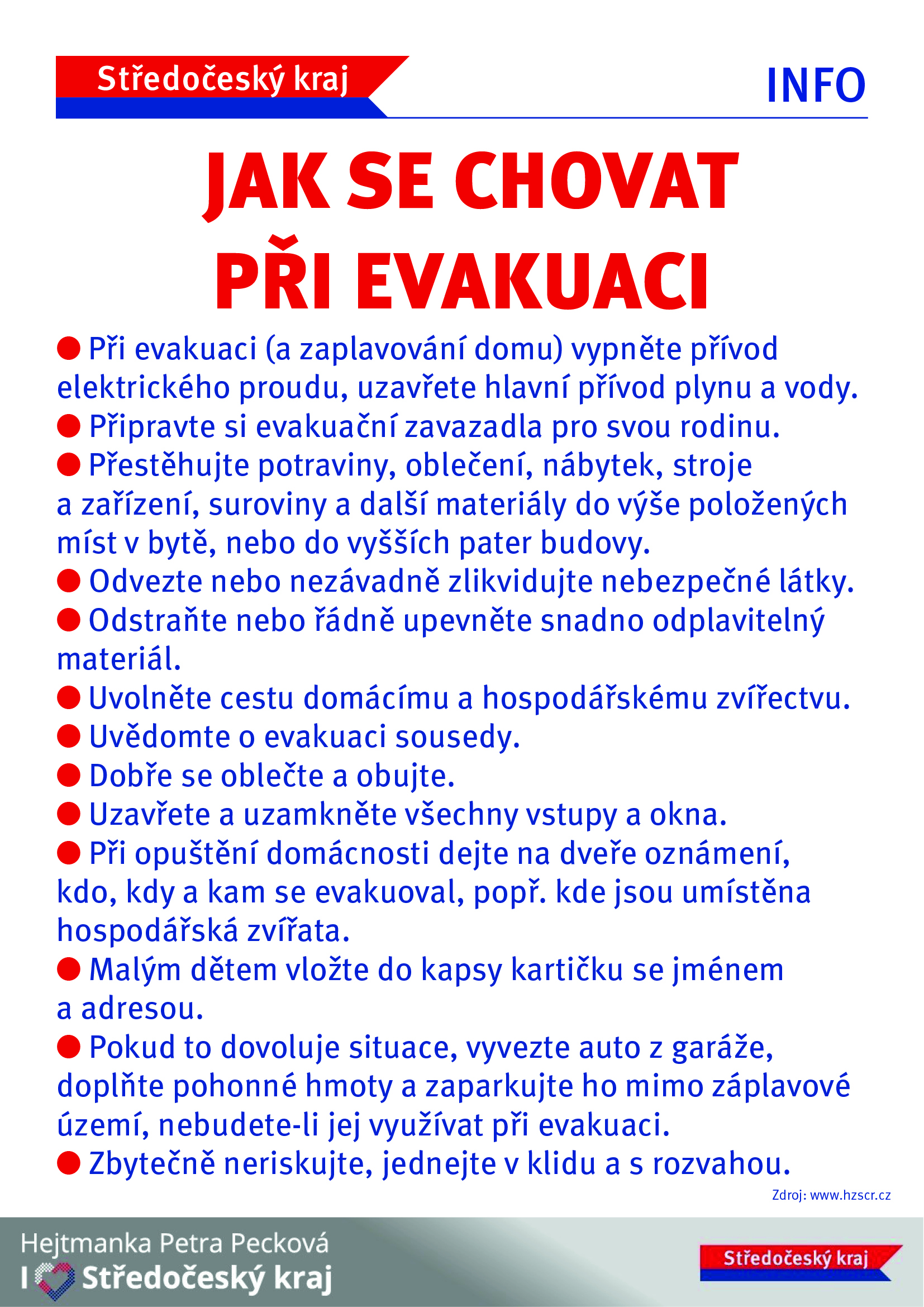 Jak se chovat při evakuaci
